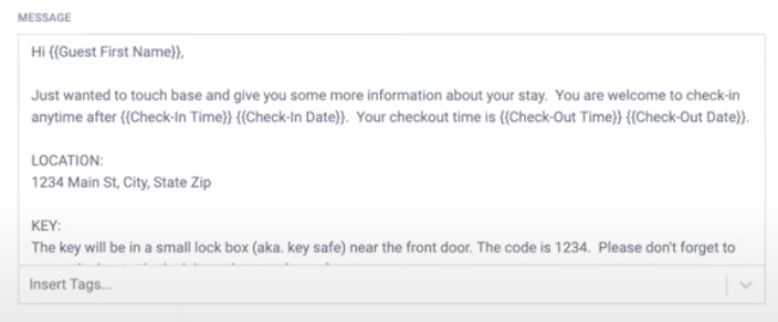 screenshot of automated messages by host tools