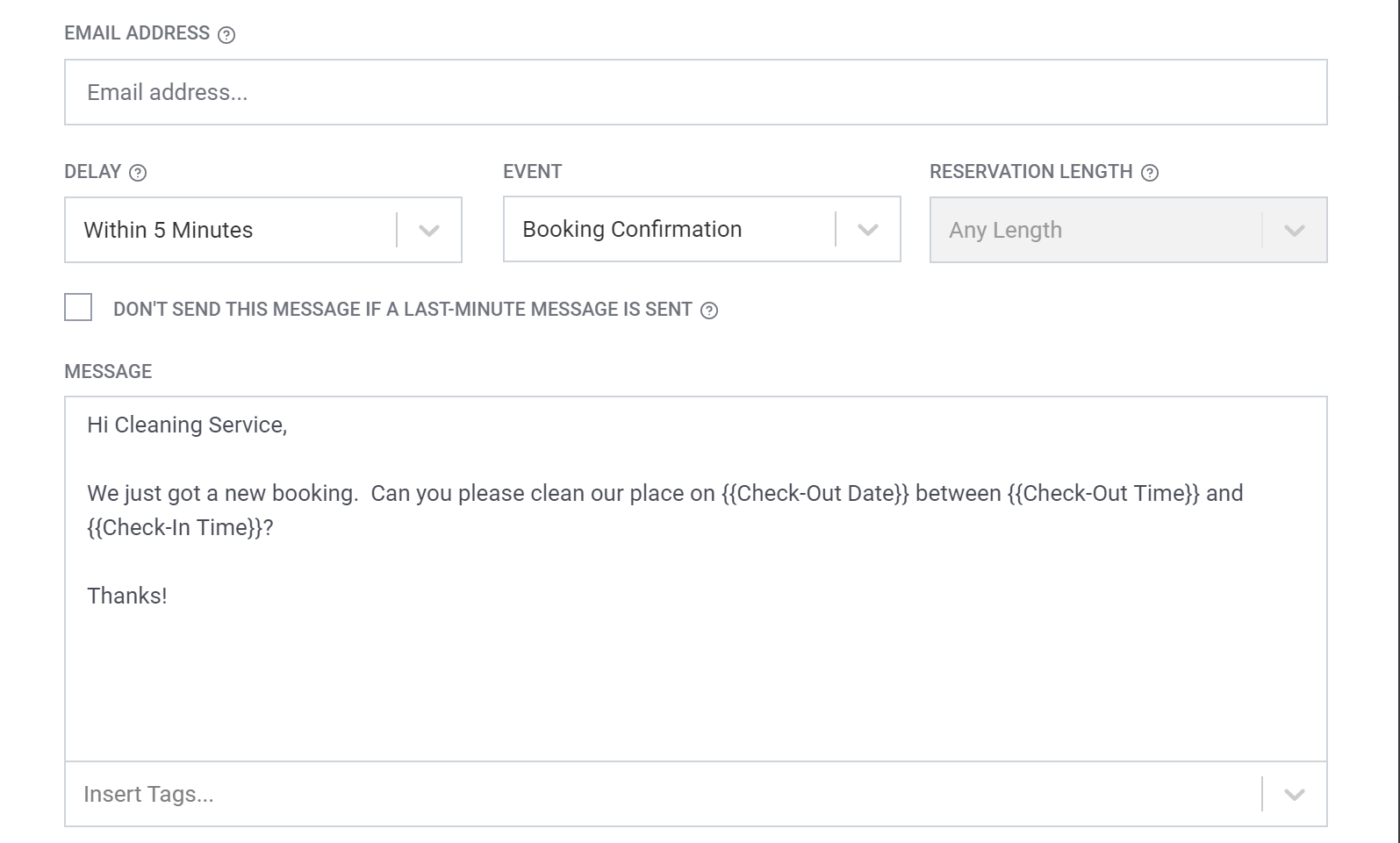 screenshot of host tools cleaning management for automating your airbnb rental