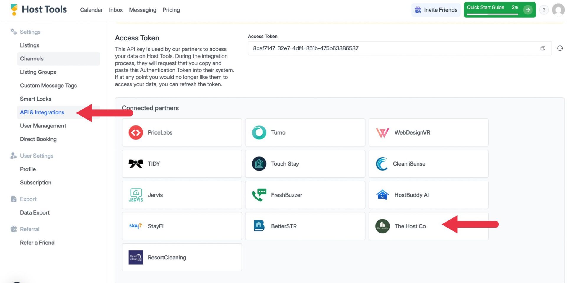 Host Tools integration with Host Co.