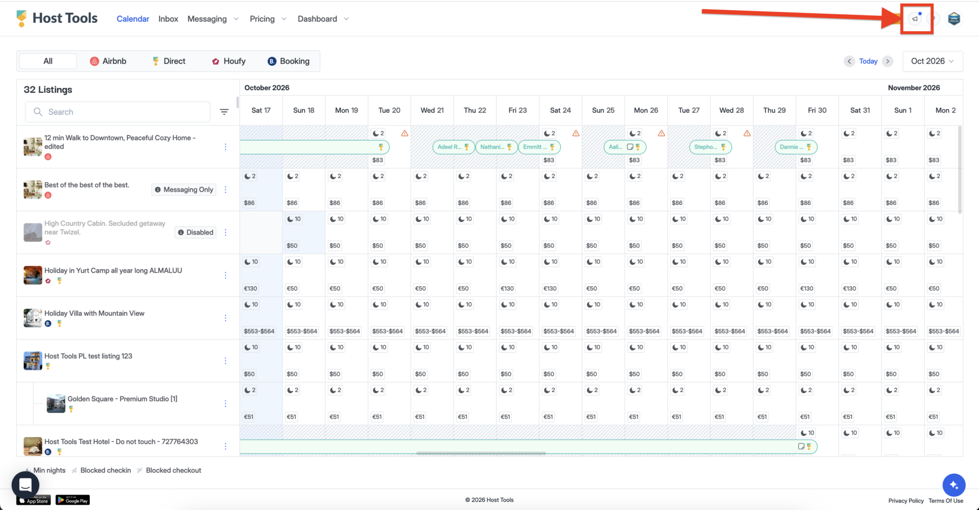 Screenshot of the What's New popover for Host Tools