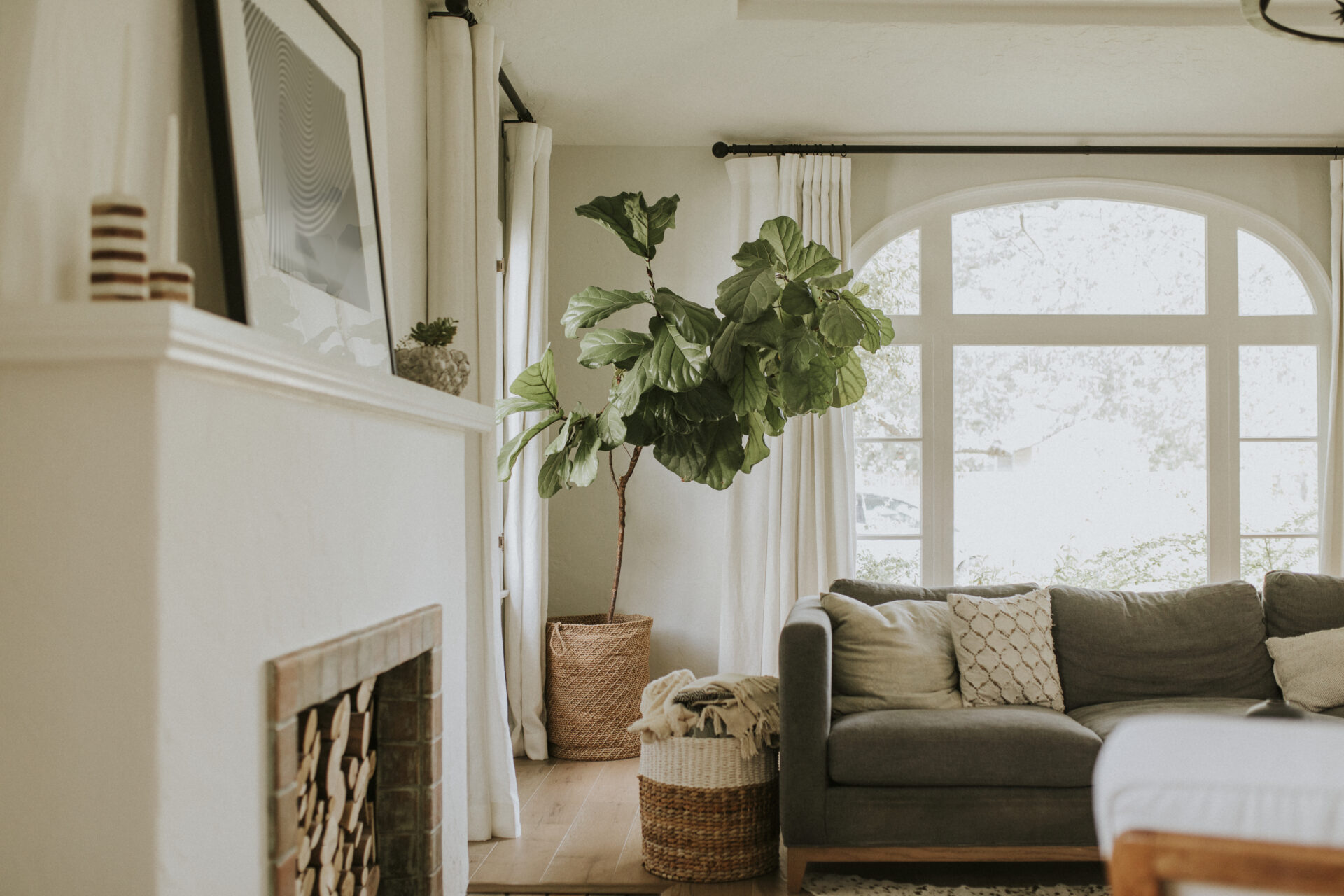 A living room in a short-term rental