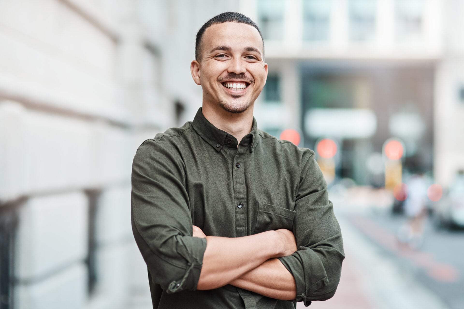 A man smiling