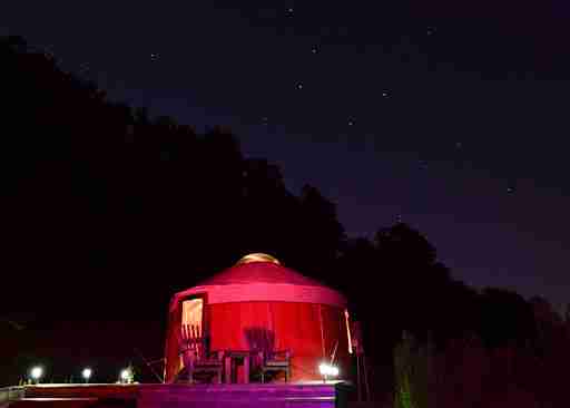 unnamed Yurt at night